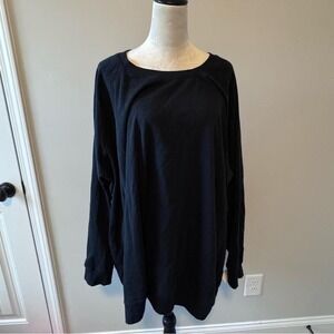 Torrid Size 6 Black Raglan Long Sleeve Tunic Casual Lounge Relaxed